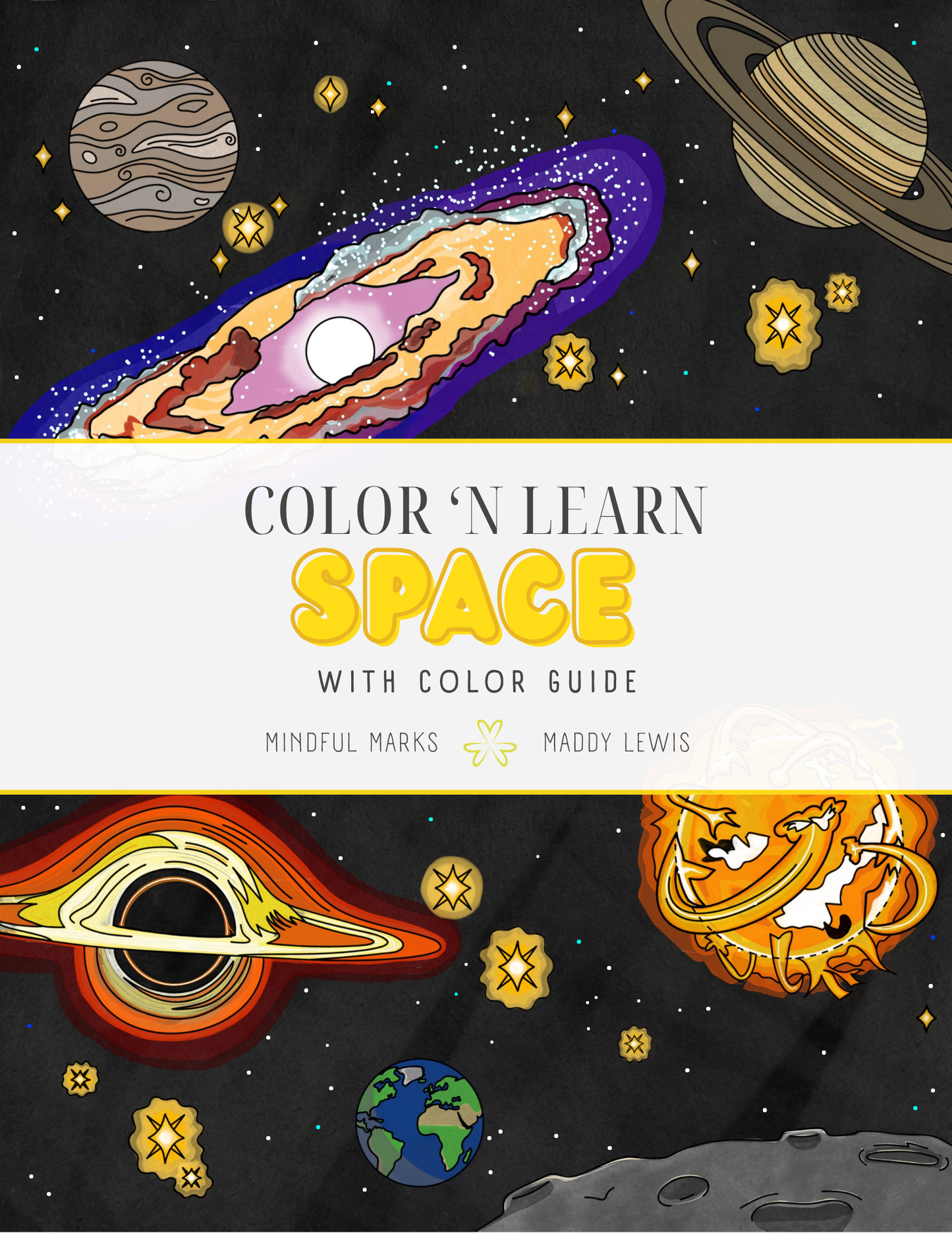Color 'n Learn - Space with Color Guide