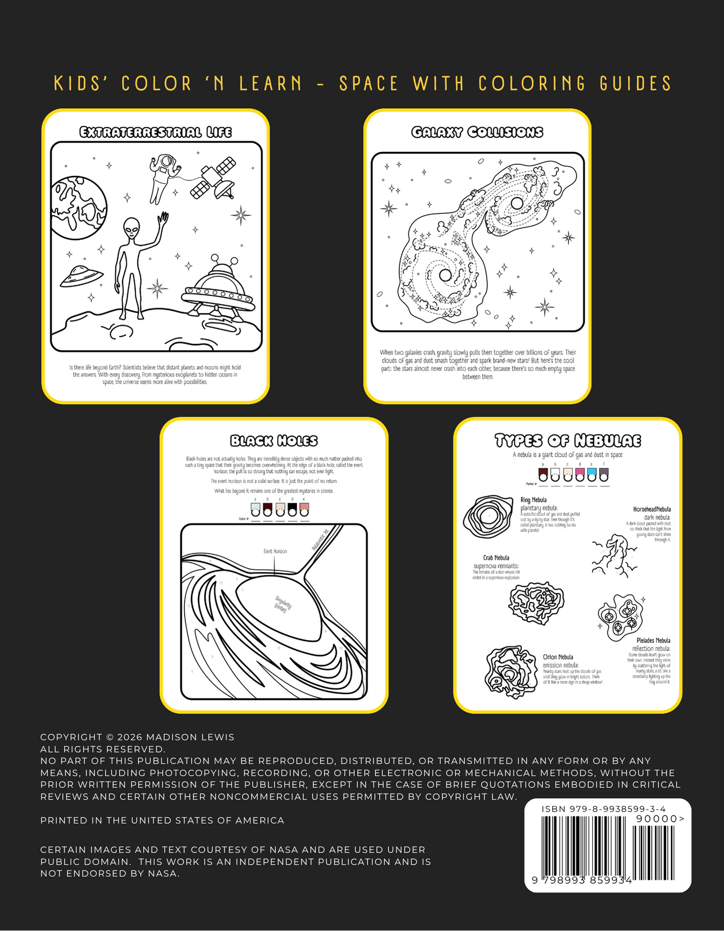 Kids' Color 'n Learn - Space with Color Guide