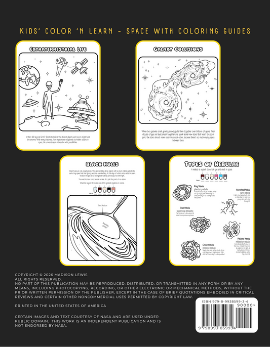 Kids' Color 'n Learn - Space with Color Guide